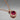Vintage BBJ Rose Gold Vermeil Sterling Silver Red Pendant Necklace