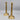 Pair Antique Brass Column-Form Candlesticks
