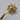 Vintage Brass Rose-Form Coat Hook