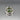 Sterling Silver Three Stone Green Ring Stamped HT - Size 9