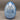Large Blue and White Art Glass Egg