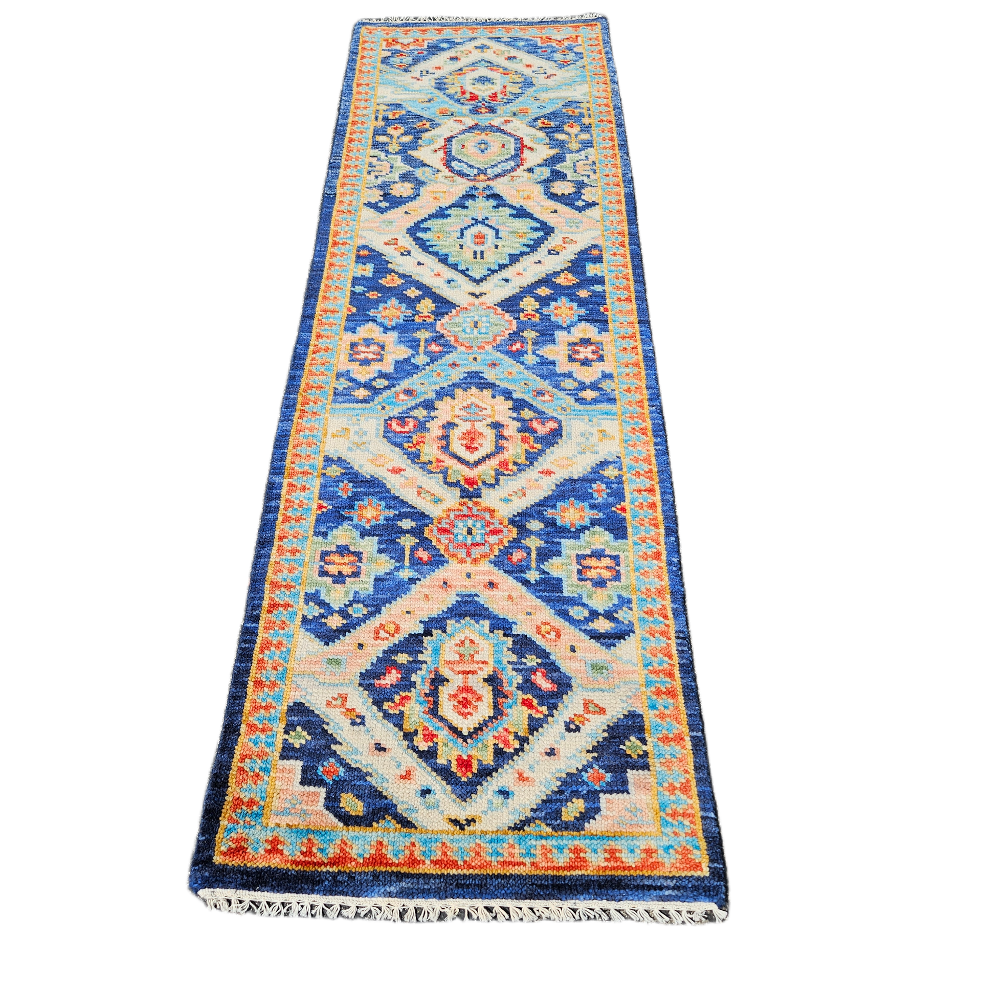 【Vintage】Hand Knit Rug 170×100 Chunky Knit Rug | Wool Art