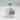 Chinese Reverse-Painted Glass Snuff Bottle with Turquoise Stopper