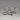 Set of 3 Sterling Silver Black Rings - Size 8