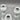 Three Global Views Grey Porcelain Vases on Columns