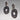 Black Dangle Cocktail Earrings