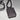 Black Necklace with Rectangle Crystal Pendant