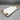 Michael Aram Style White Porcelain Tray with Gold Metal Handles