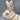 Cast Iron White Bunny Rabbit Doorstop