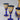 Vintage Gold-Decorated Cobalt Blue Pauly & Co Murano Glass Decanter Set