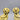 Pair Antique Yellow Staffordshire Mantle Dogs