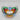 Vintage Crystal Bowl with Rainbow Paint Decoration