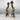 Pair Vintage Cast Resin Hand-Decorated Jester / Acrobat Candlesticks
