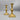 Pair Antique Brass Pushup Candlesticks