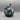 Hand Blown Glass Pumpkin - Black Iridescent