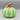 Signed Glass Hand Blown Pumpkin - Green Striped