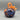 Hand Blown Glass Pumpkin - Black & Orange