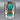Hammered Cuff Bracelet with Faux Turquoise Stone