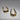 Vintage Hammered Elongated Hoop Earrings