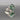 Vintage Sterling Silver Green Cocktail Ring - Size 7.25