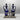 Italian 800 Silver Cruet Set with Cobalt Blue Cut Crystal Bottles