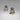 Vintage Sterling Silver Retro Dangle Earrings Stamped OB