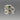 Sterling Silver Three Green Stone Ring - Size 9