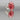 Vintage Sterling Silver Dark Pink Stone Ring - Size 9