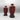 Pair Chinese Cinnabar Lacquer Over Brass Vases