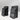 Pair Black Marble Book-Form Bookends