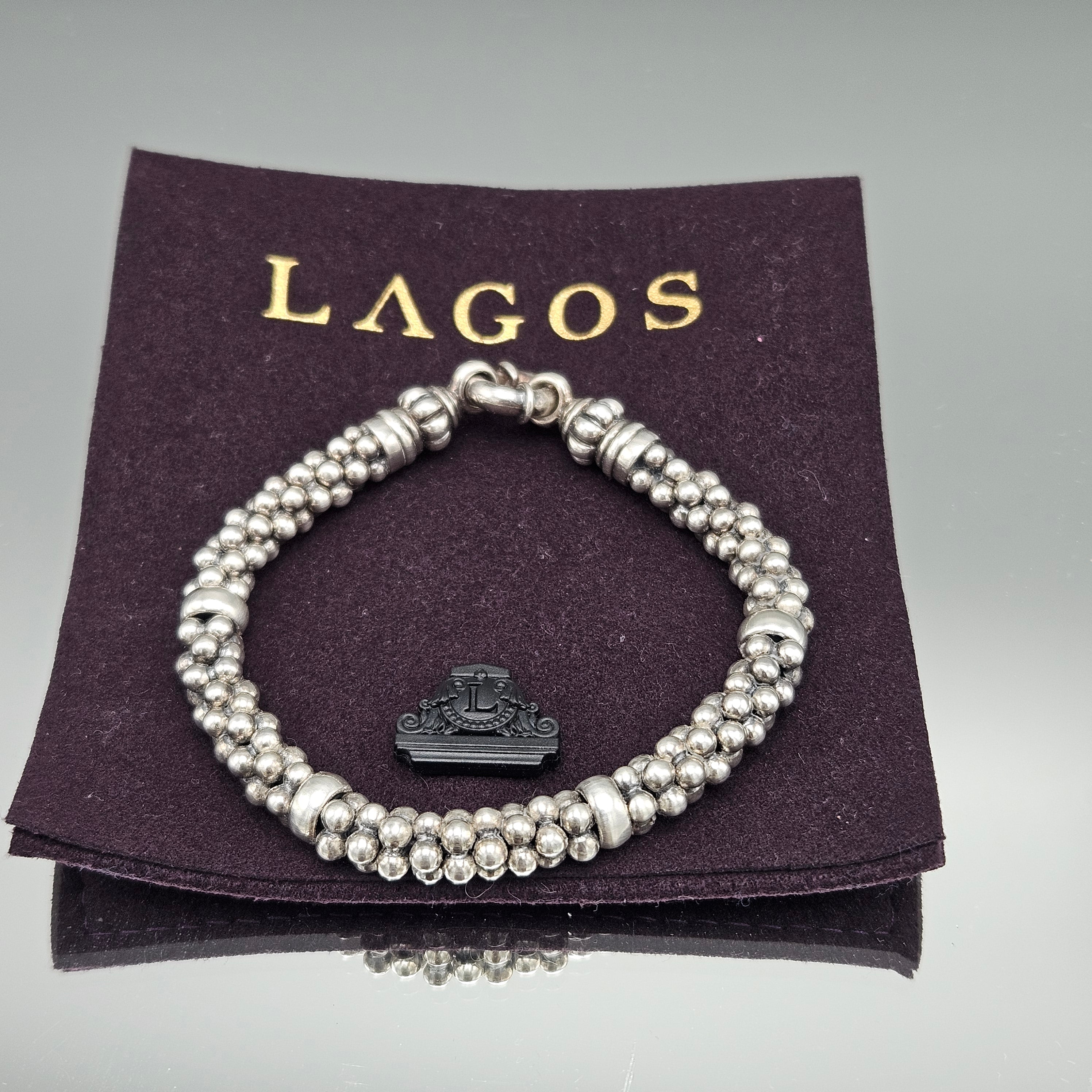 Lagos Bold Caviar 7mm Rope Bracelet in Sterling Silver