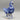Signed Blue Splatter Pottery Rooster Figure