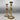 Pair Brass Baluster-Form Georgian Style Candlesticks