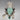 Vintage Mexican Warrior Mask with Carved Green Stone and Sterling Silver