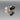 Vintage Sterling Silver Ring with Faceted Stone - Size 8.5