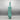 Turquoise-Glazed Japanese Stoneware Ikebana Vase
