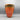 Japanese Stoneware Orange Glazed Ikebana Vase