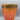 Japanese Stoneware Orange Glazed Ikebana Vase