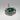Vintage Faceted Green Stone Pendant in Sterling Silver