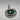 Vintage Faceted Green Stone Pendant in Sterling Silver