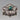 Vintage Sterling Silver Open Filigree Pin with Green Cabochon Stone