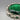 Vintage Large 1960s Faceted Green Pin with Rhinestone Border