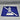 Vintage Blue and White Buoy Burgee