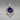 Vintage J&T Sterling Silver Blue Teardrop Pendant