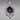 Vintage J&T Sterling Silver Blue Teardrop Pendant