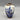 Antique Fukagawa Porcelain Vase with Sterling Silver Collar and Foot