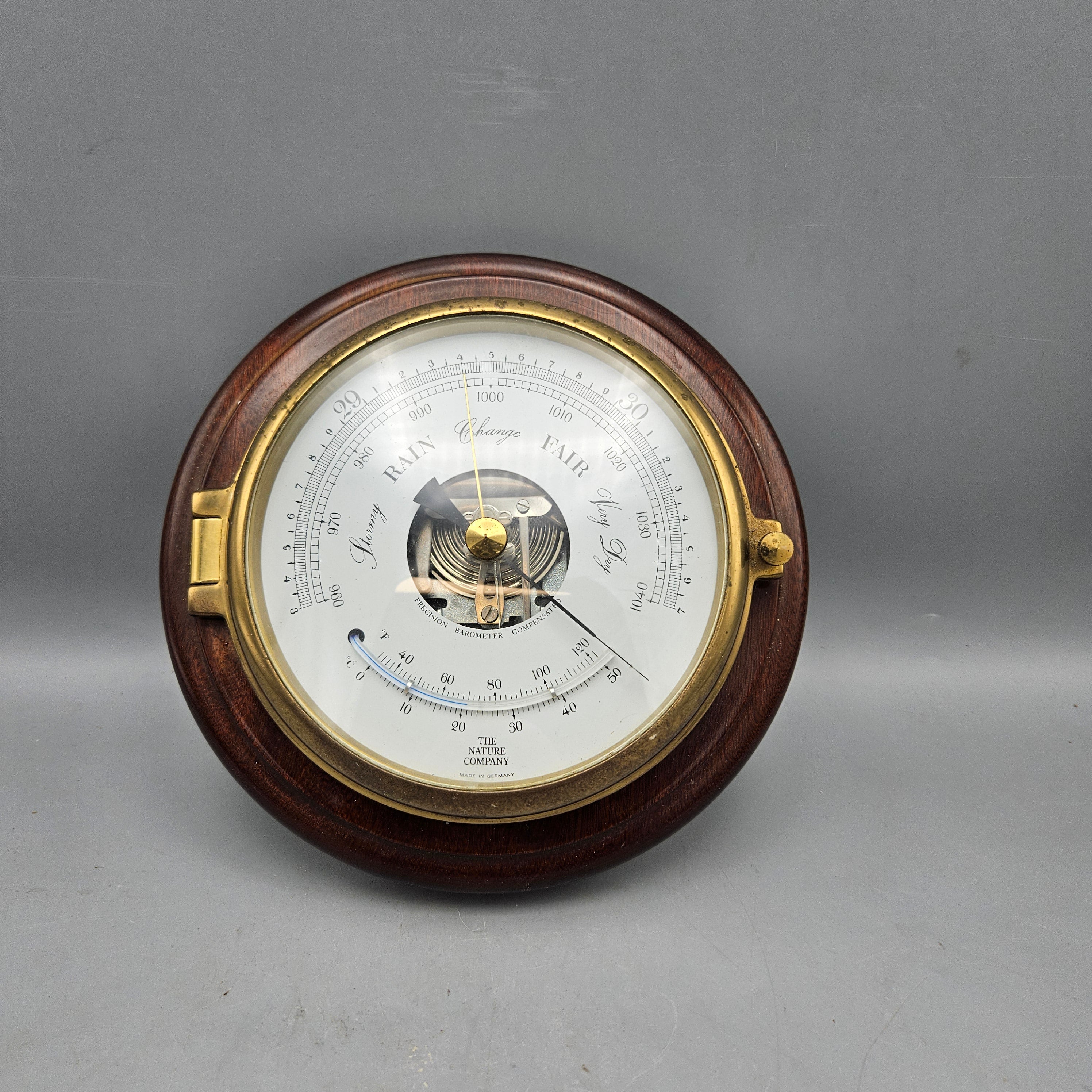 The Nature Company Nautical Wall Barometer & Thermometer