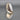 Vintage Sterling Silver Elongated Mother of Pearl Cocktail Ring - Size 6.5