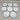 IB Antoni for Bing & Grondahl Porcelain Coasters - Set of Eight
