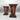 Pair Antique French Red and Gold Toleware Cachepots with Classical Figures
